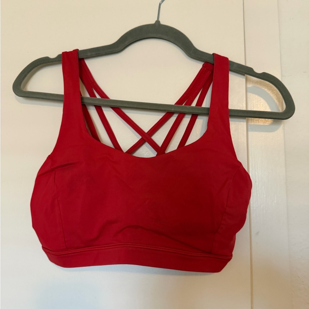 Women's Lululemon Red Strappy Sports Bra